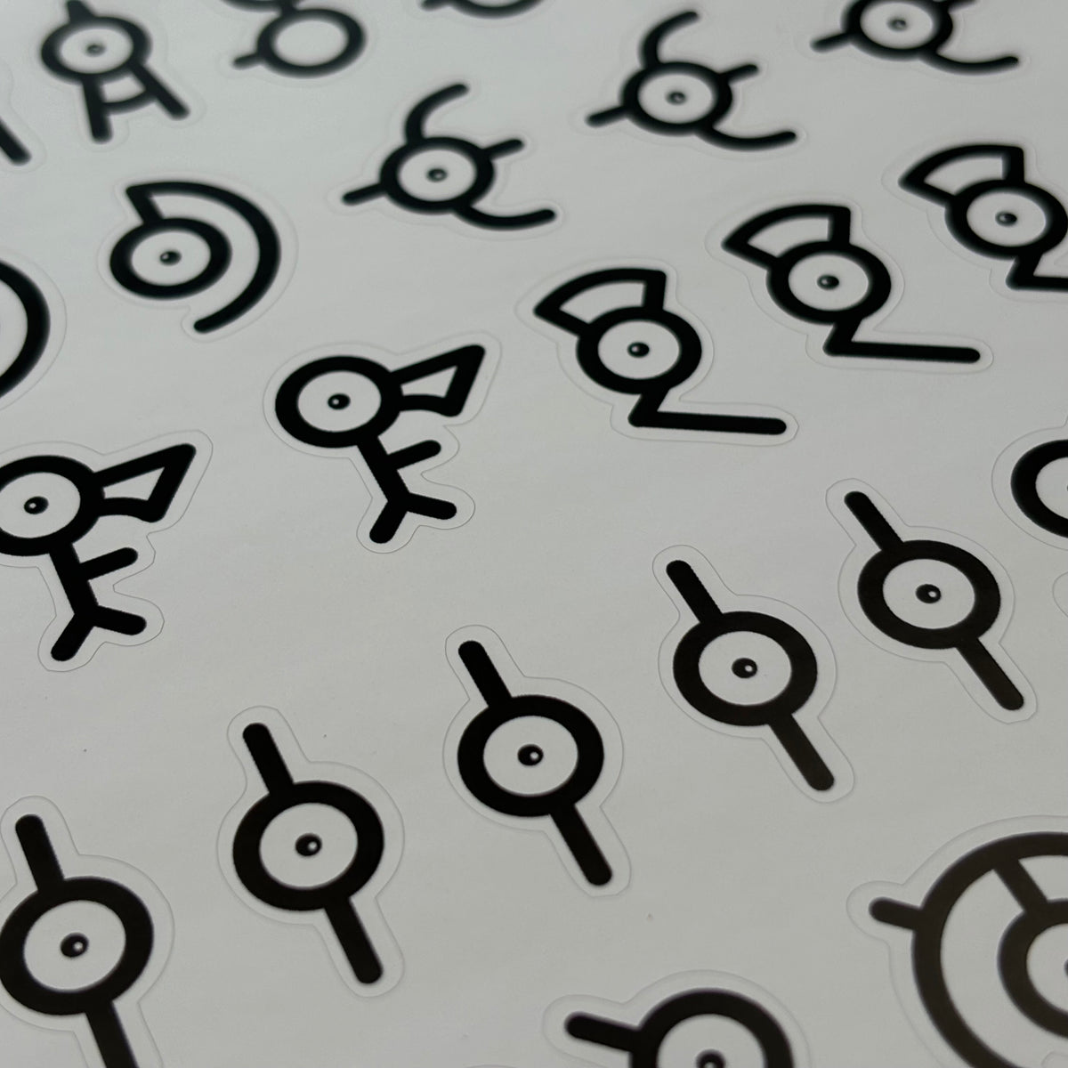 Alphabet Unown Sticker Sheet