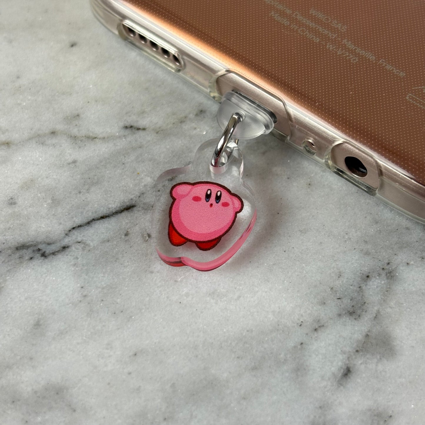 Pink Blob Acrylic Phone Charms