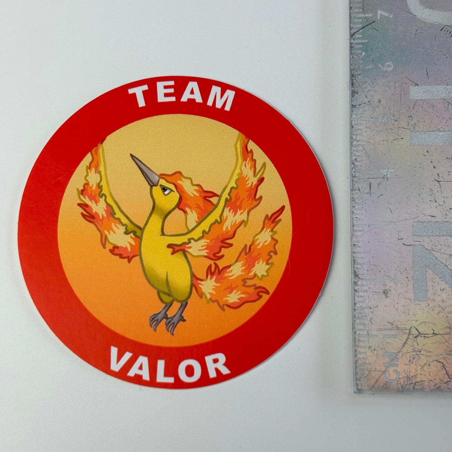Go Team Round Vinyl Sticker