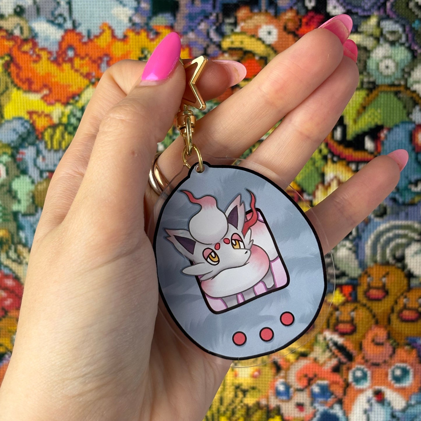 Spooky Foxes Acrylic Charm
