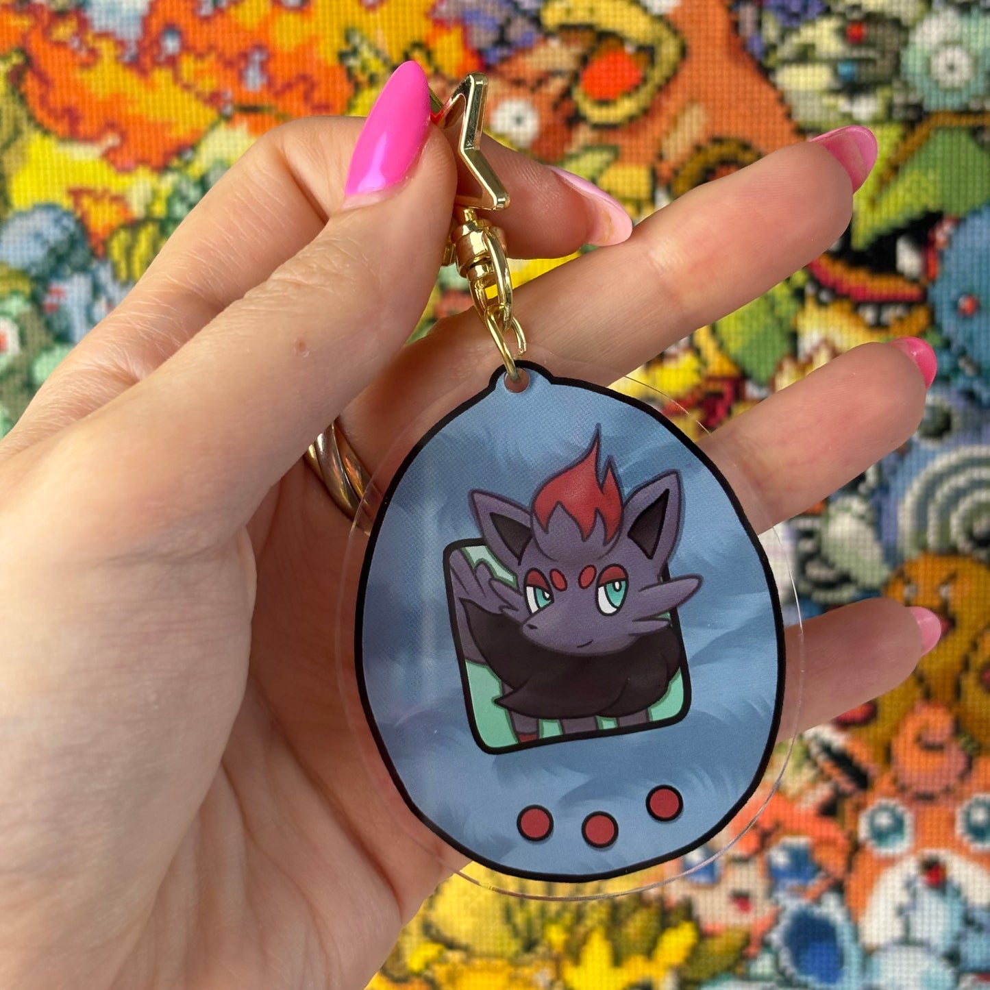 Spooky Foxes Acrylic Charm