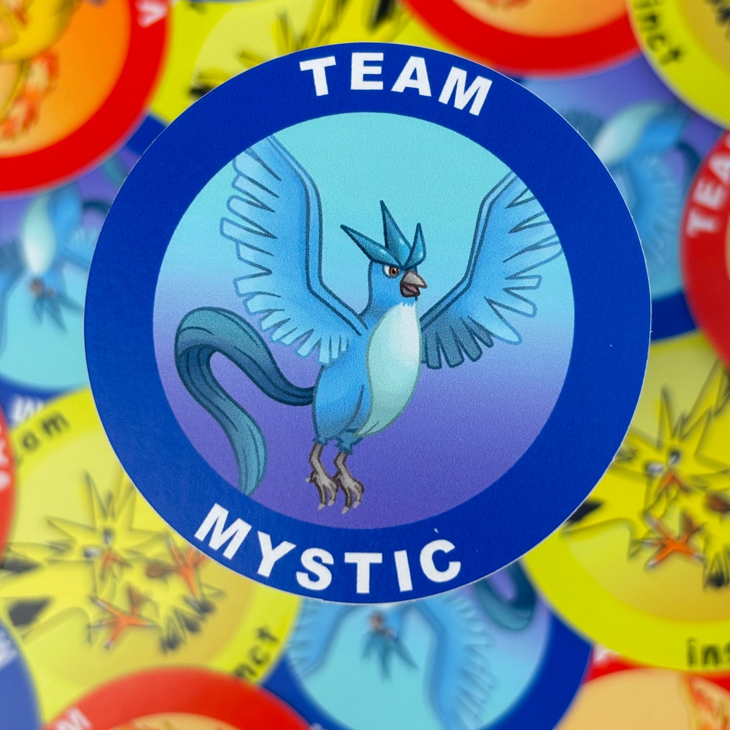 Go Team Round Vinyl Sticker