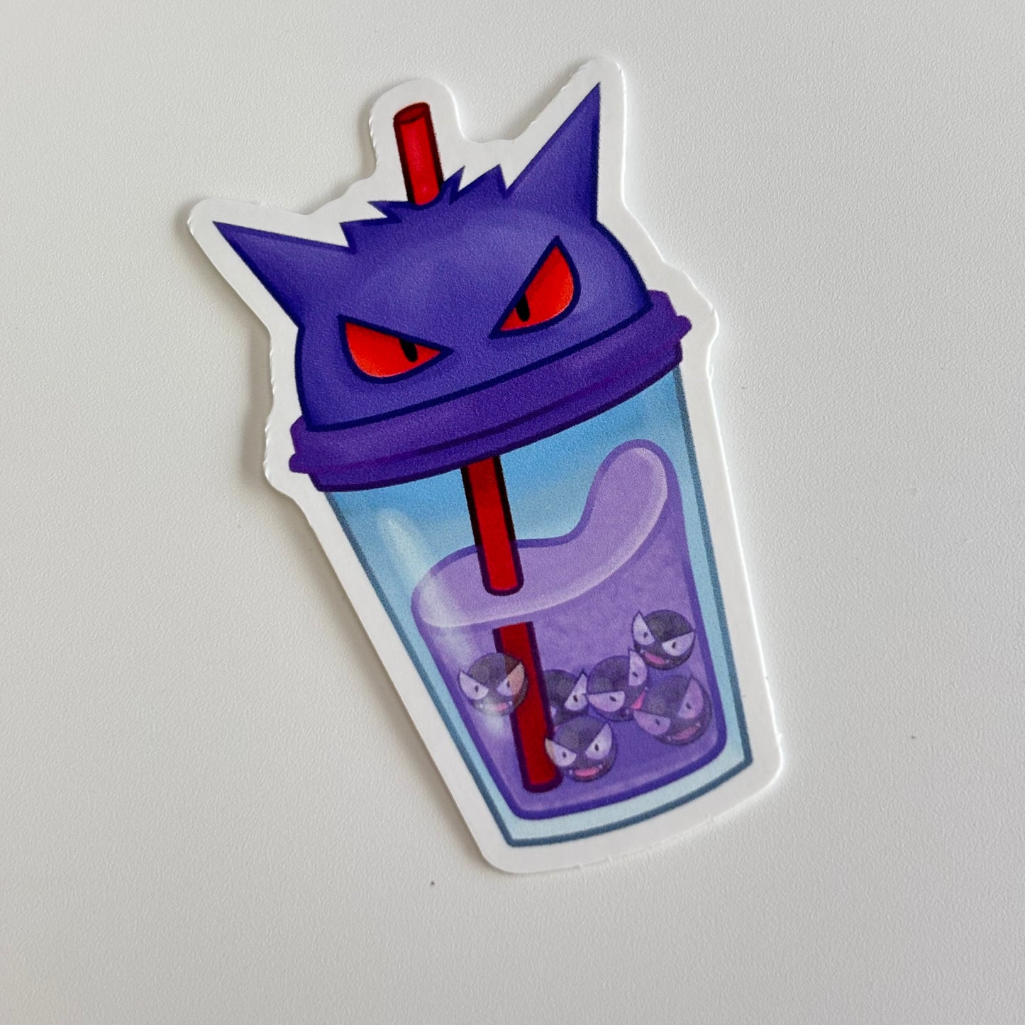 Ghost Bubble Tea Matte Vinyl Sticker