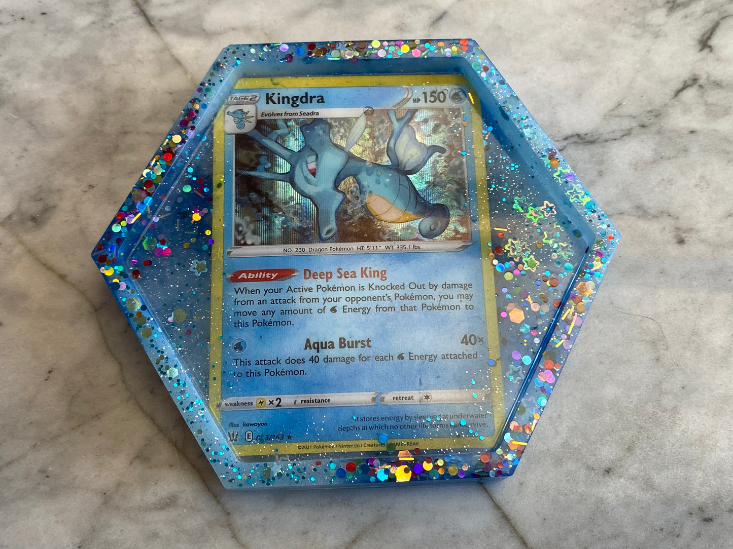 Kingdra Trading Card Drinks Coaster