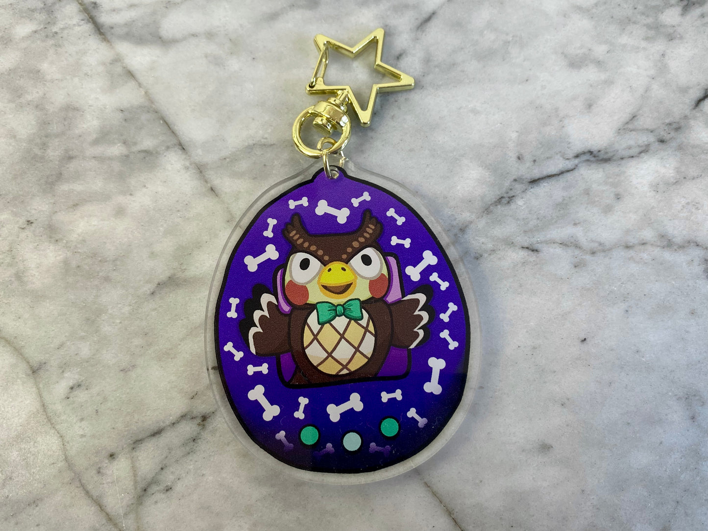 Owls Double-Sided Acrylic Charm Keychain