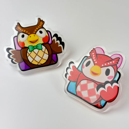 Owl Villager Acrylic Pins