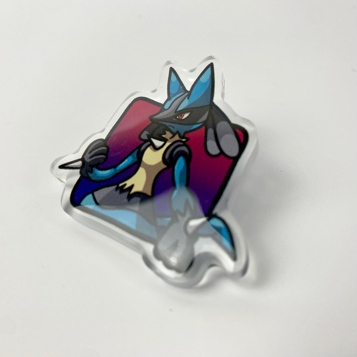 Fighting Dog Acrylic Pin