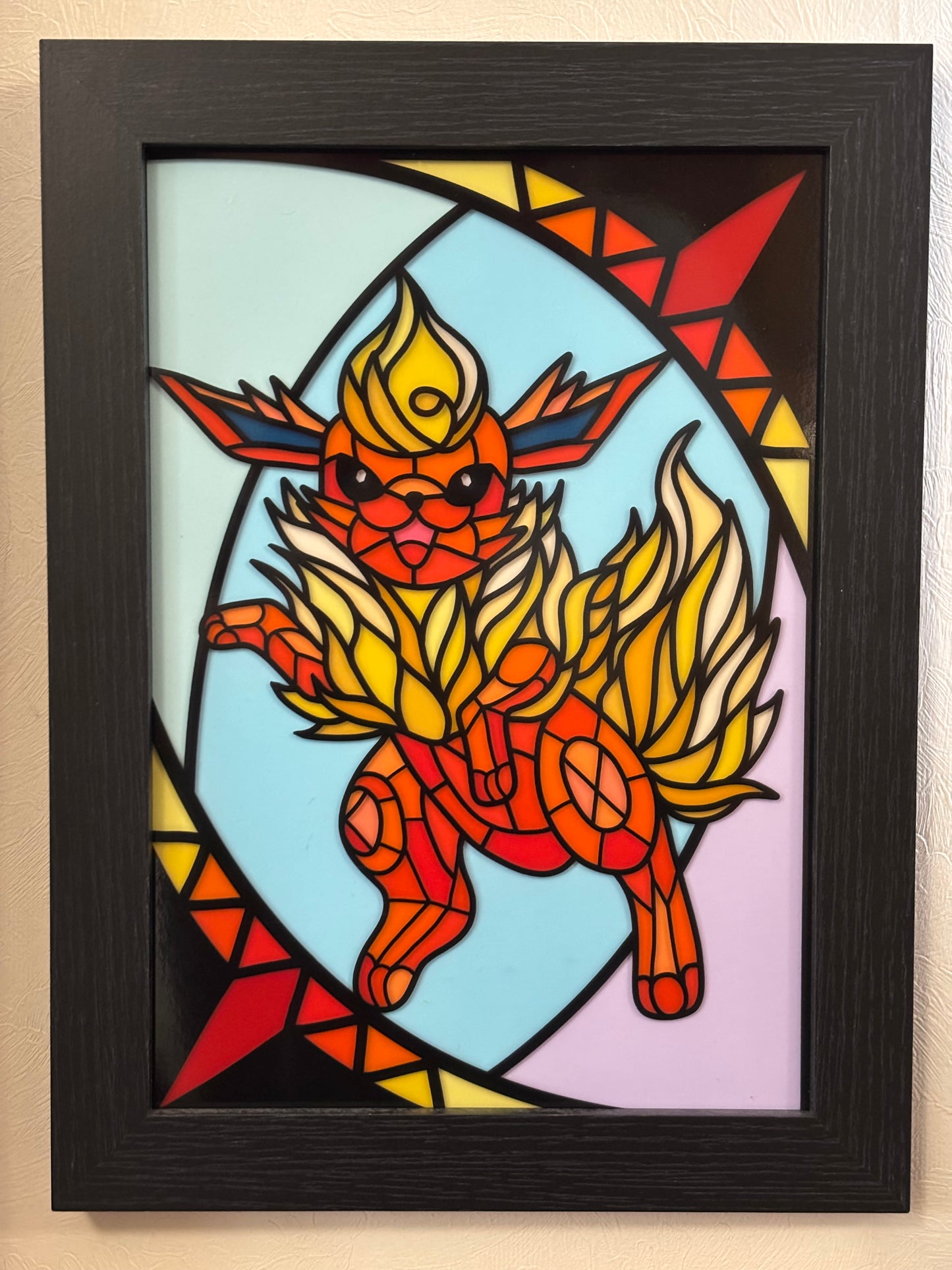 Fire Evolution Stained Glass Effect Window Film