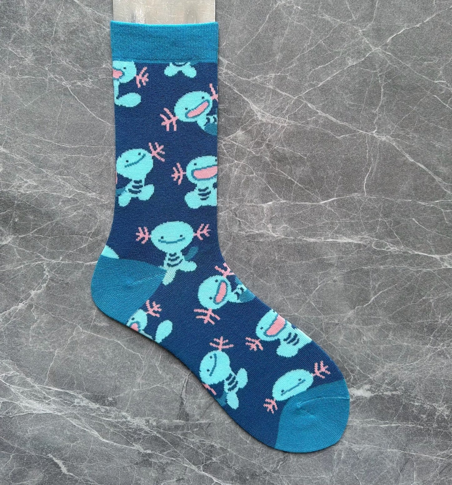 PREORDER Blue Axolotl Crew Socks