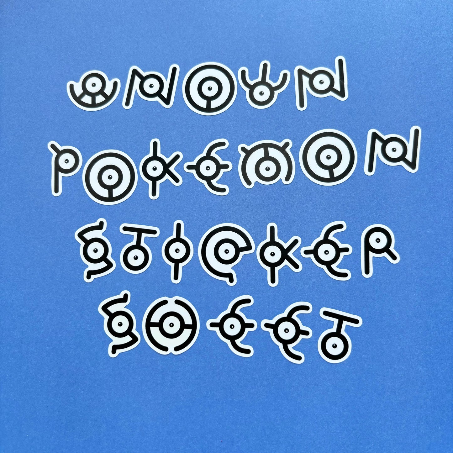 Alphabet Unown Sticker Sheet