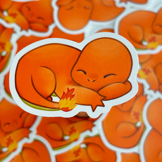 Sleepy Fire Starter Vinyl Sticker