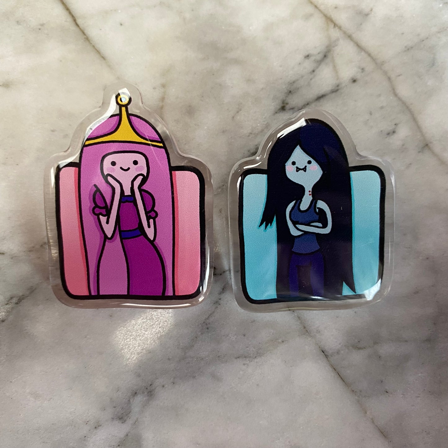 Princess Bubblegum and Marceline Acrylic Pins