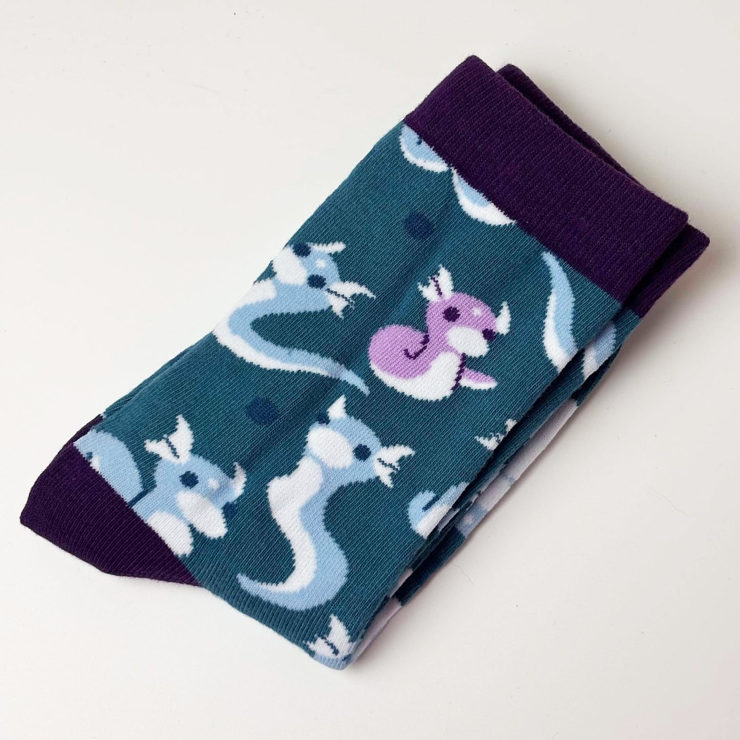 Wiggly Dragon Crew Socks - One Size