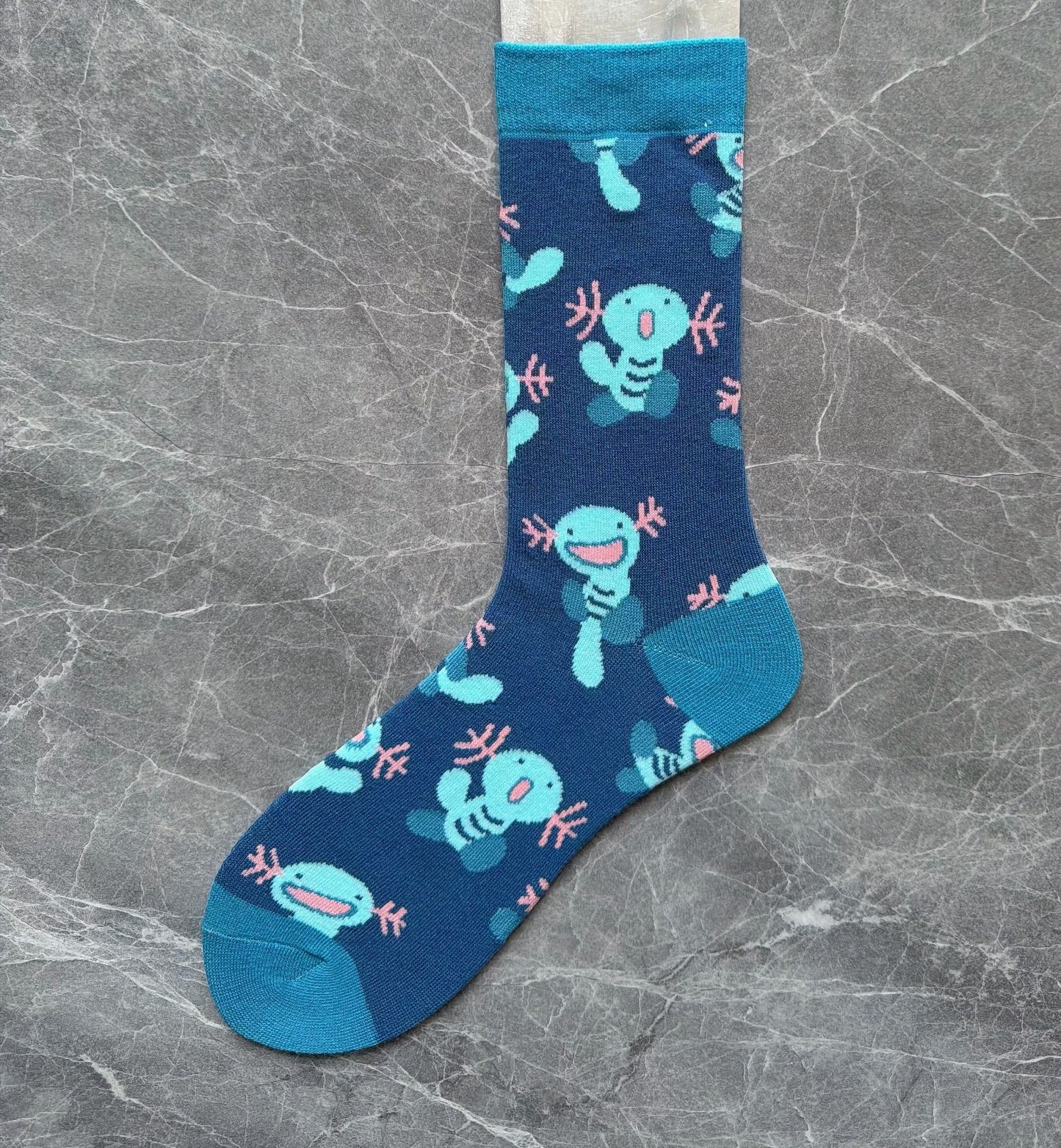 PREORDER Blue Axolotl Crew Socks