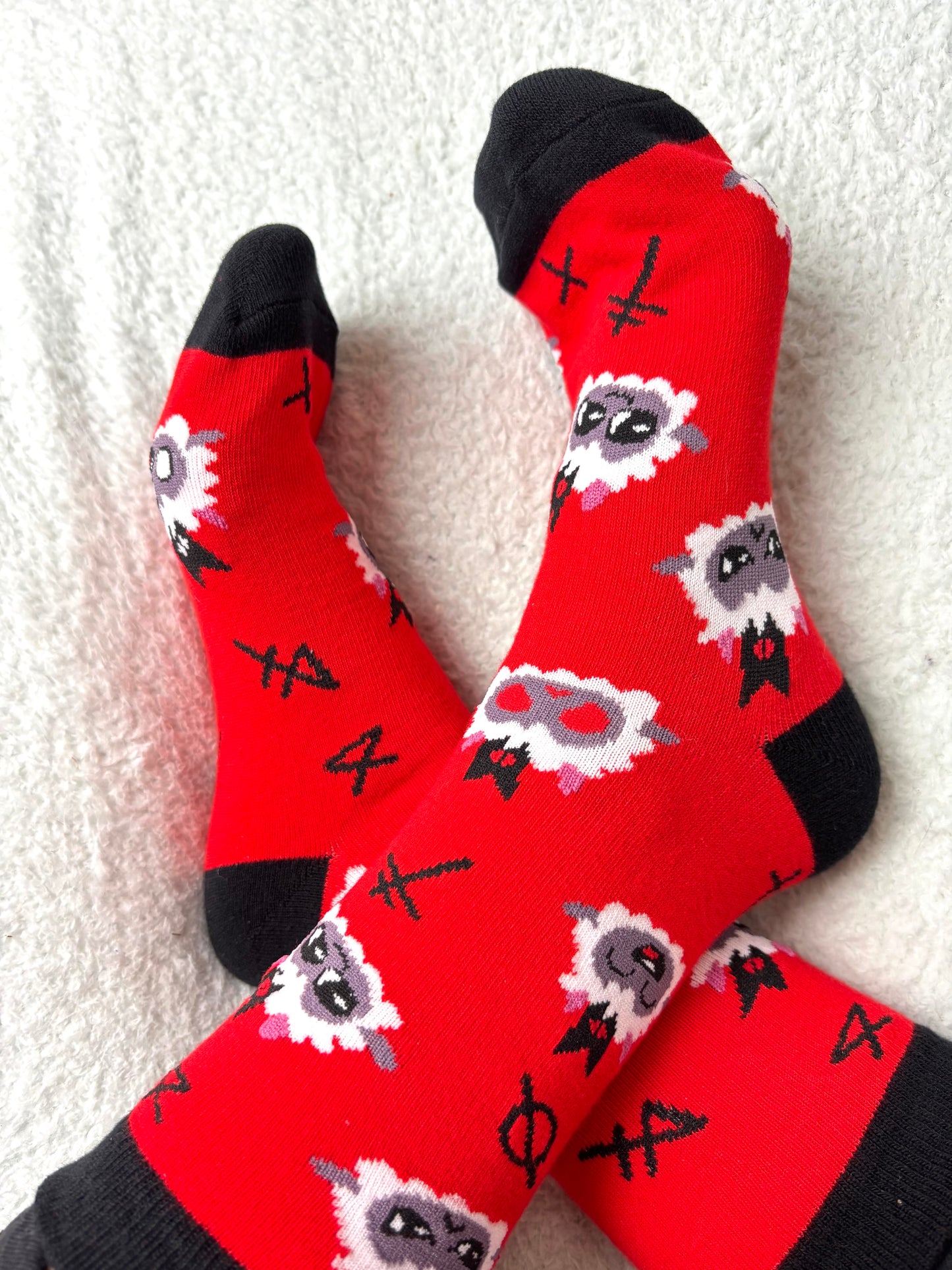 Lamb Crew Socks - One Size