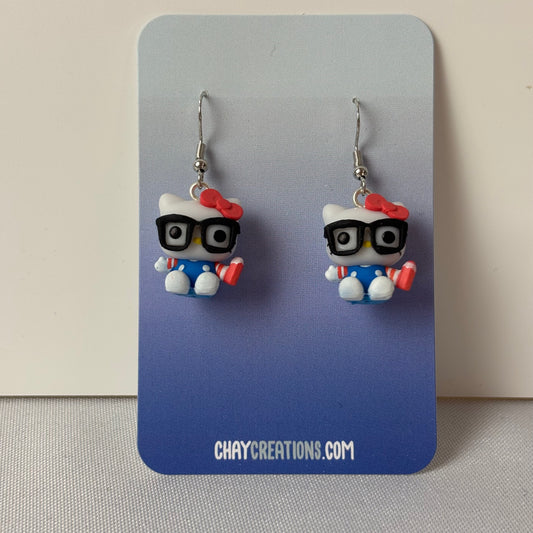 Hello Kitty with Glasses Funko Pop Earrings