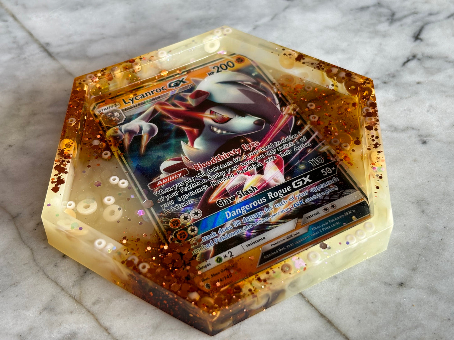 Lycanroc Trading Card Drinks Coaster