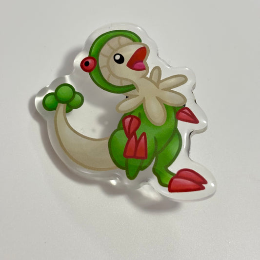 Mushroom Dino Acrylic Pin