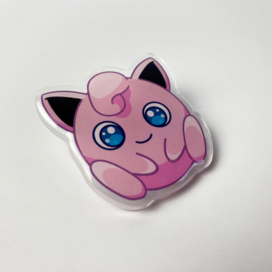 Pink Ball Acrylic Pin