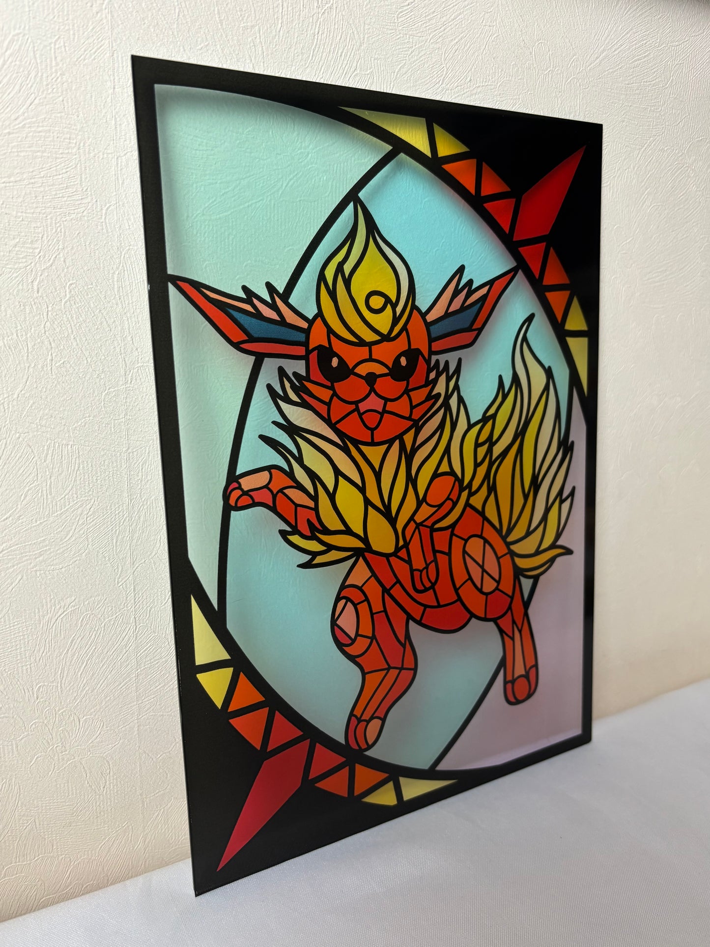 Fire Evolution Stained Glass Effect Window Film