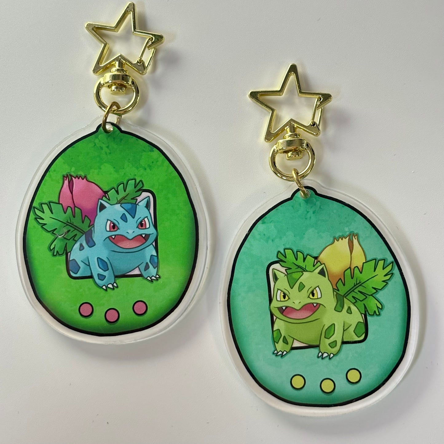Grass Dino Acrylic Charm