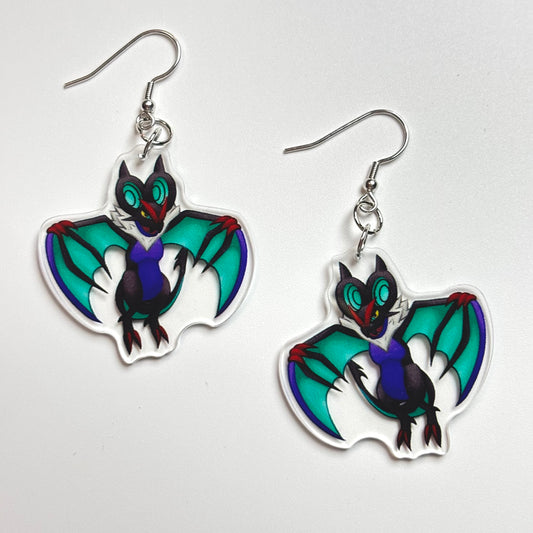Bat Dragon Earrings