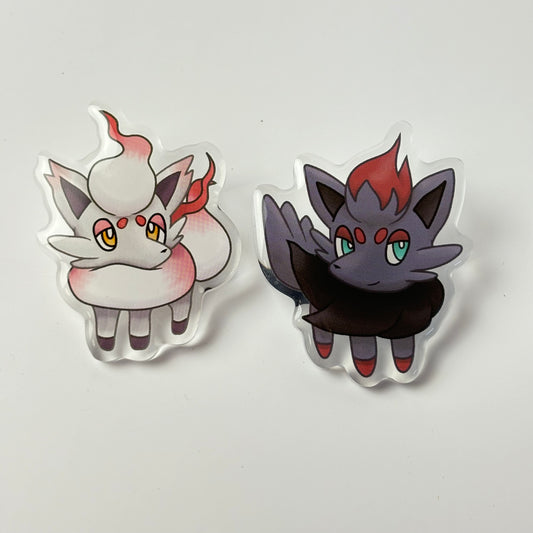 Spooky Foxes Acrylic Pins