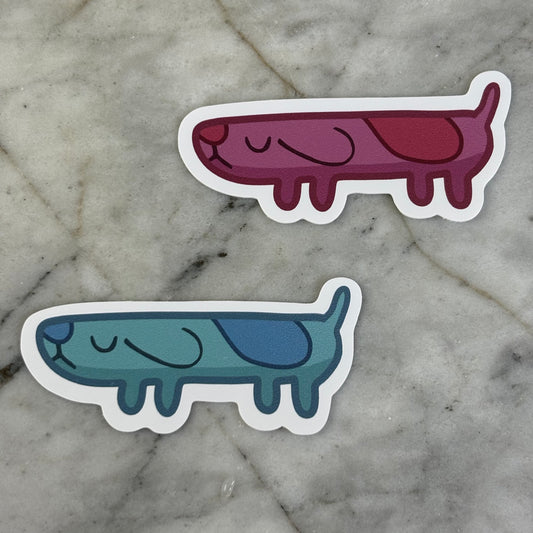 Long Dog Vinyl Sticker