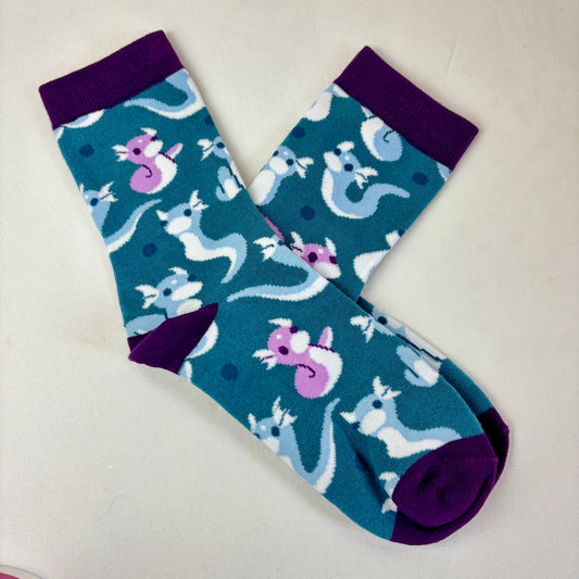 Wiggly Dragon Crew Socks