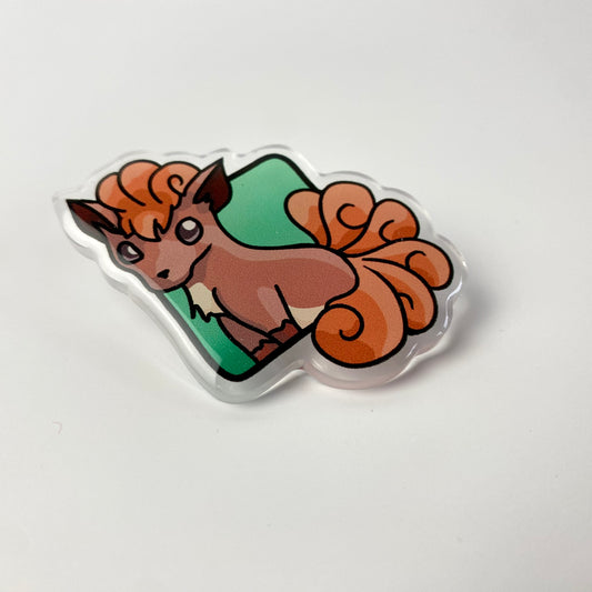 Five Tail Fox Acrylic Pin