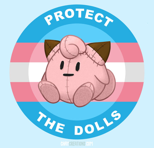 PREORDER Protect the Dolls Pin Button Badges