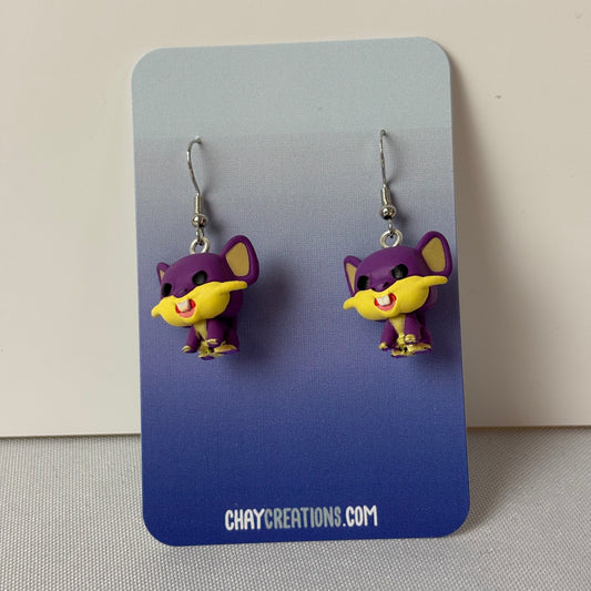 Purple Rat Funko Pop Earrings