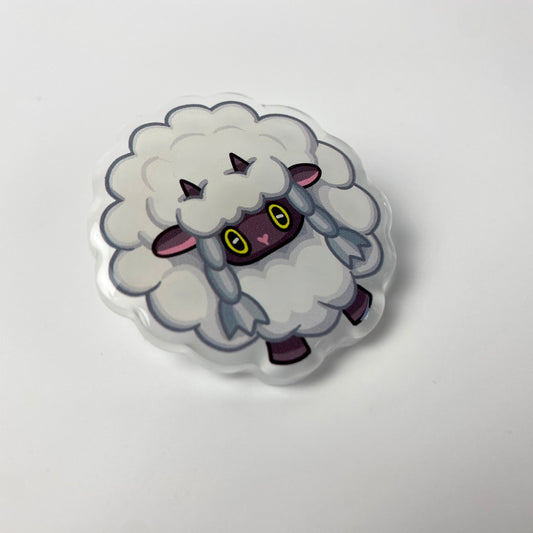 Round Sheep Acrylic Pin