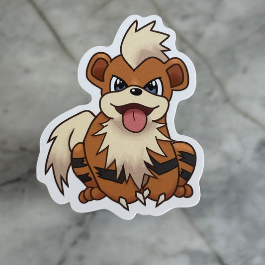 Fire Puppy Vinyl Sticker