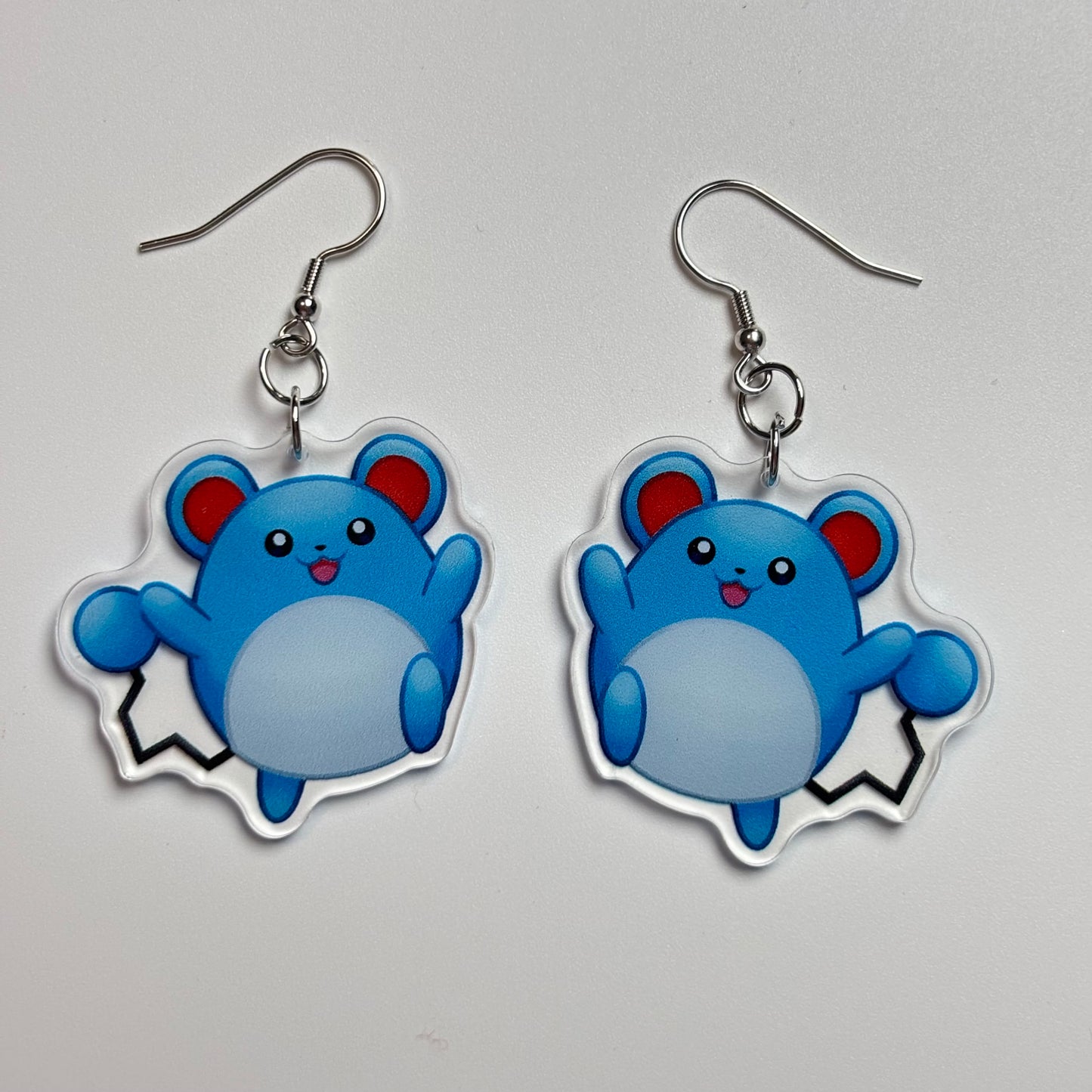 Blue Mouse Earrings