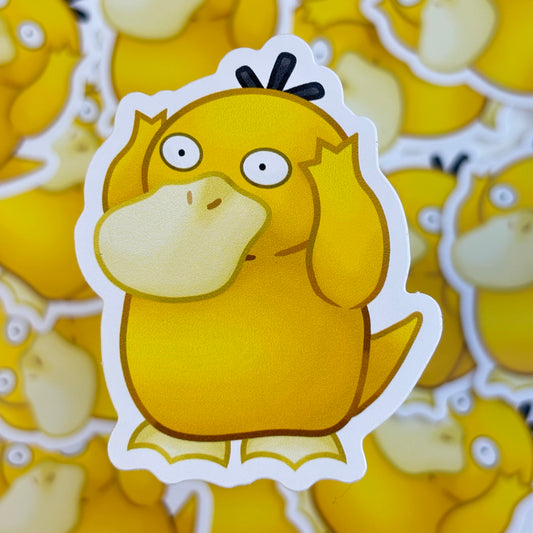 Confused Duck Vinyl Sticker