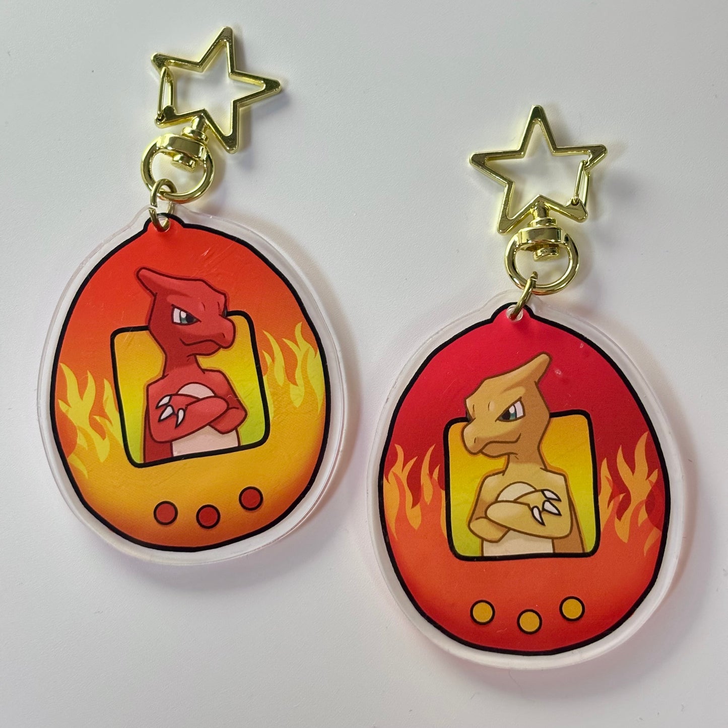 Fire Lizard Acrylic Charm