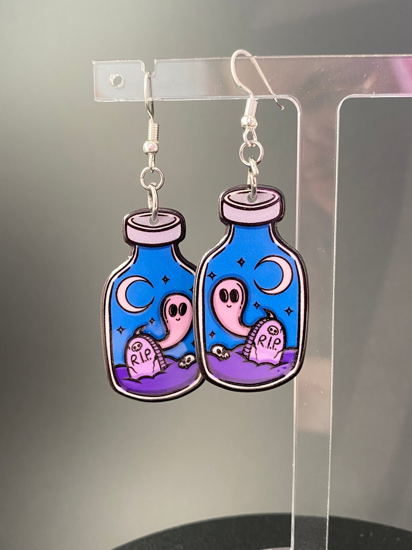 Ghost Bottle Drop Earrings