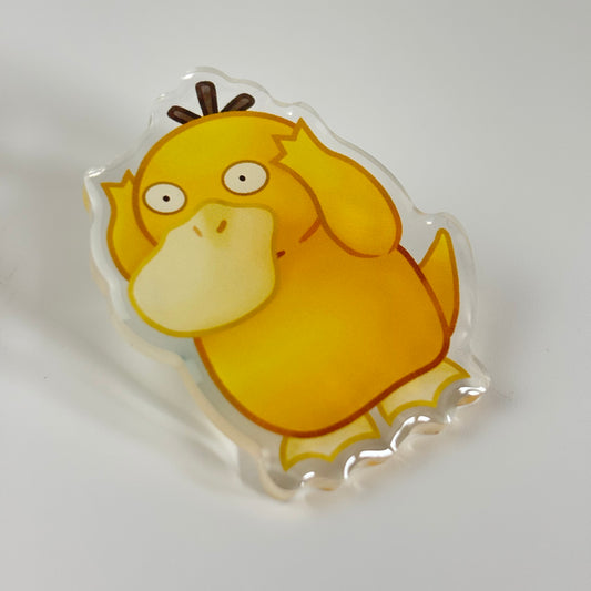 Confused Duck Acrylic Pin