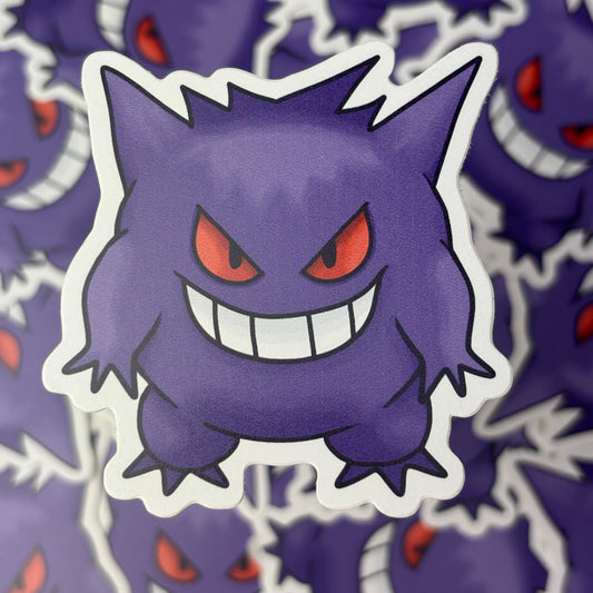 Purple Ghost Matt Vinyl Sticker