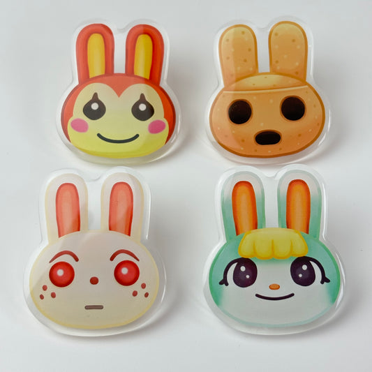 Rabbit Villager Acrylic Pins