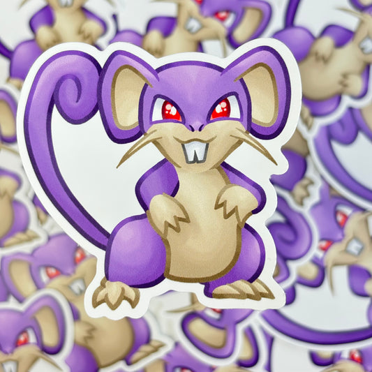 Purple Rat Vinyl Sticker