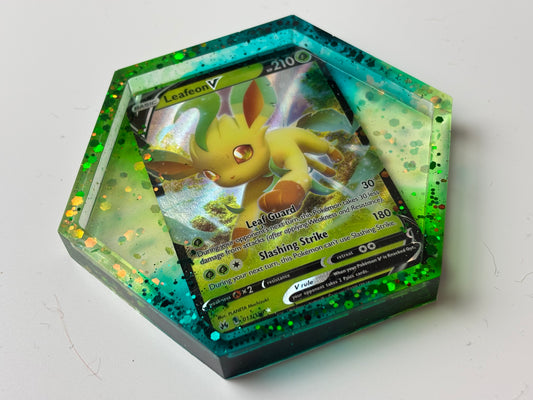 Leafeon Trading Card Drinks Coaster