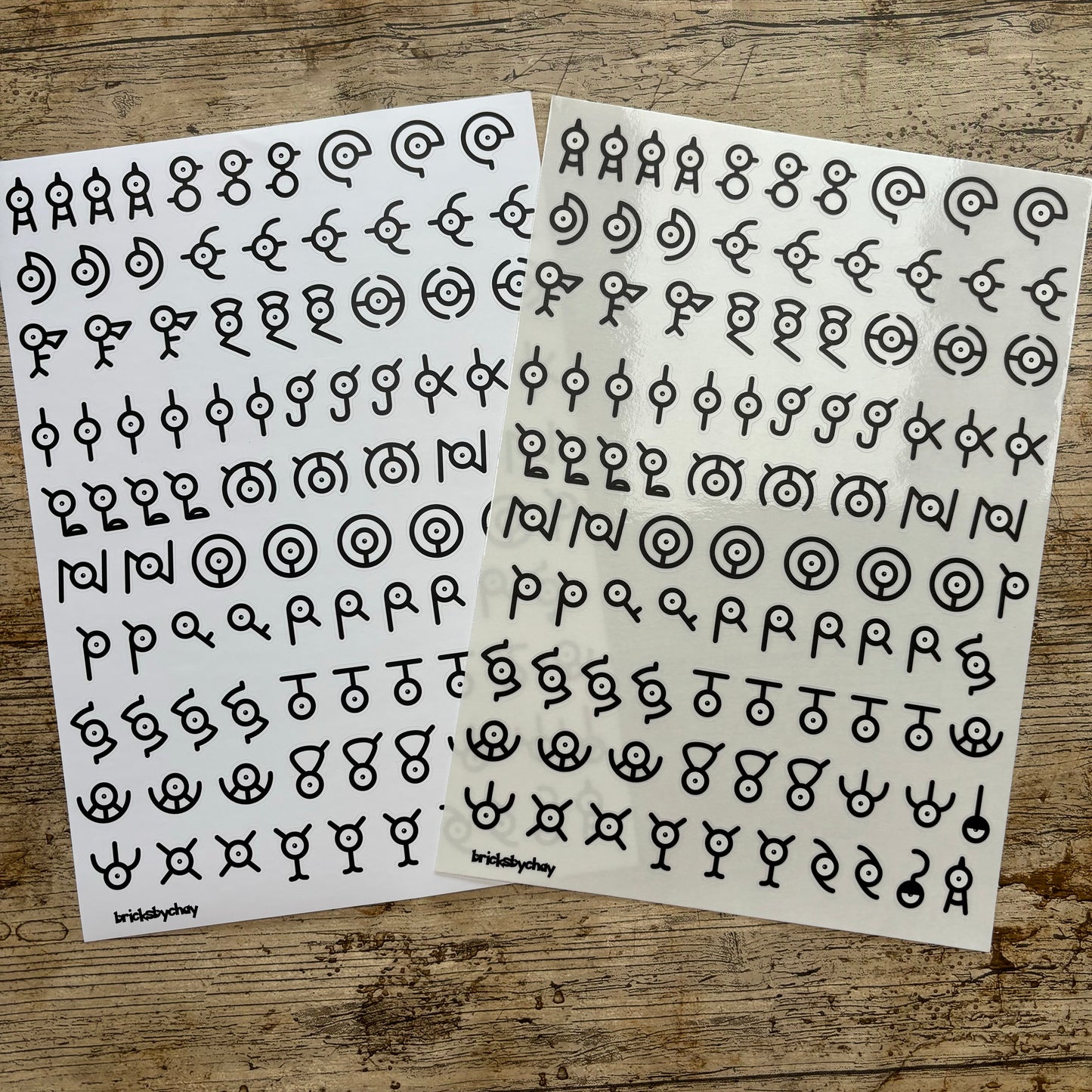 Unon Letters Alphabet Unown Sticker Sheet – Chay Creations