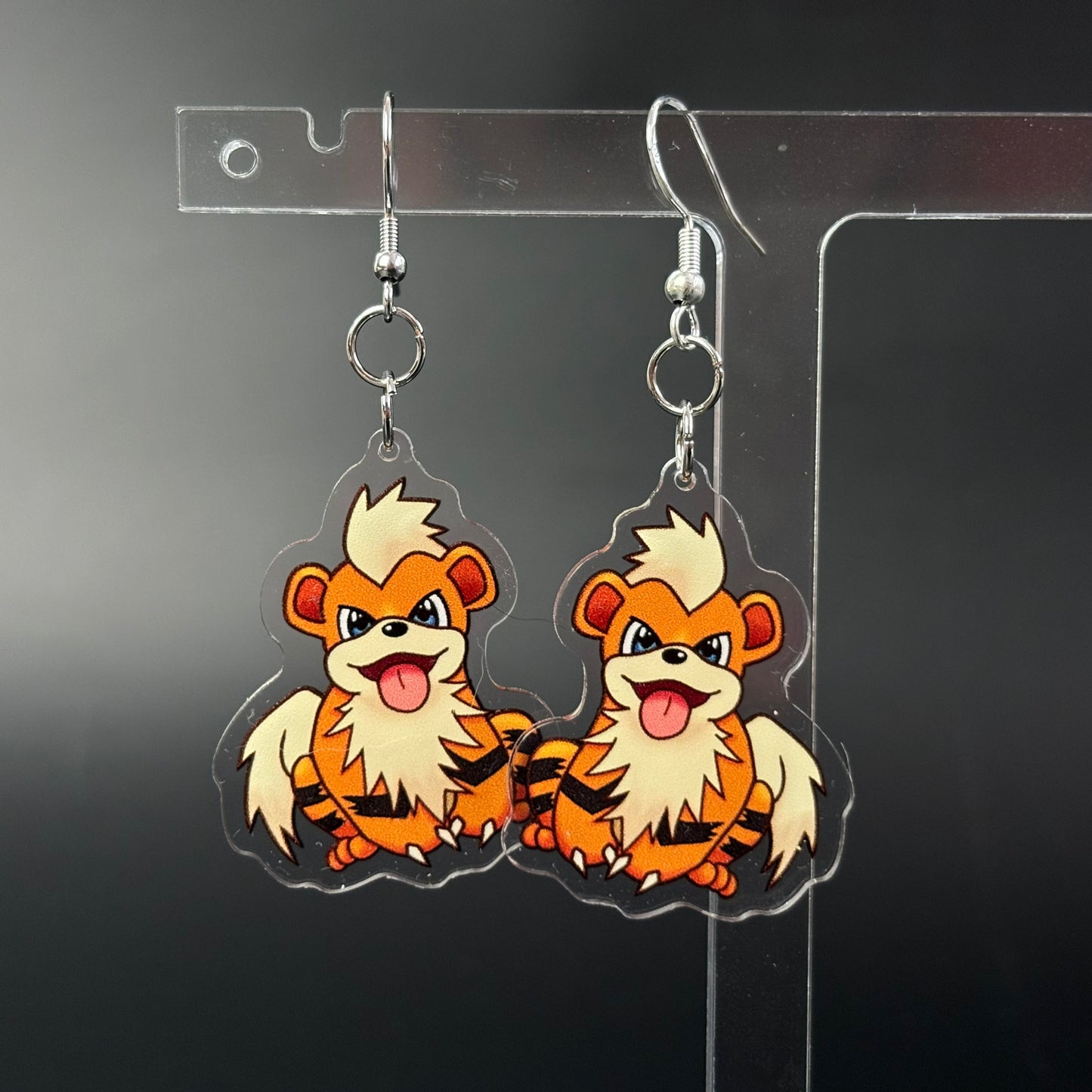 Fire Dog Drop Earrings