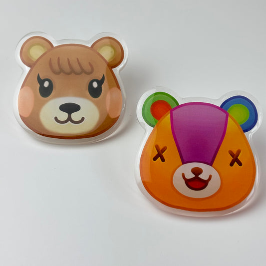 Bear Villager Acrylic Pins
