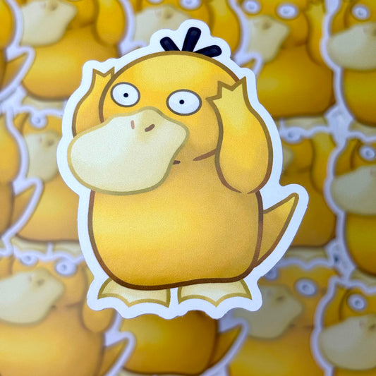 Confused Duck Vinyl Sticker