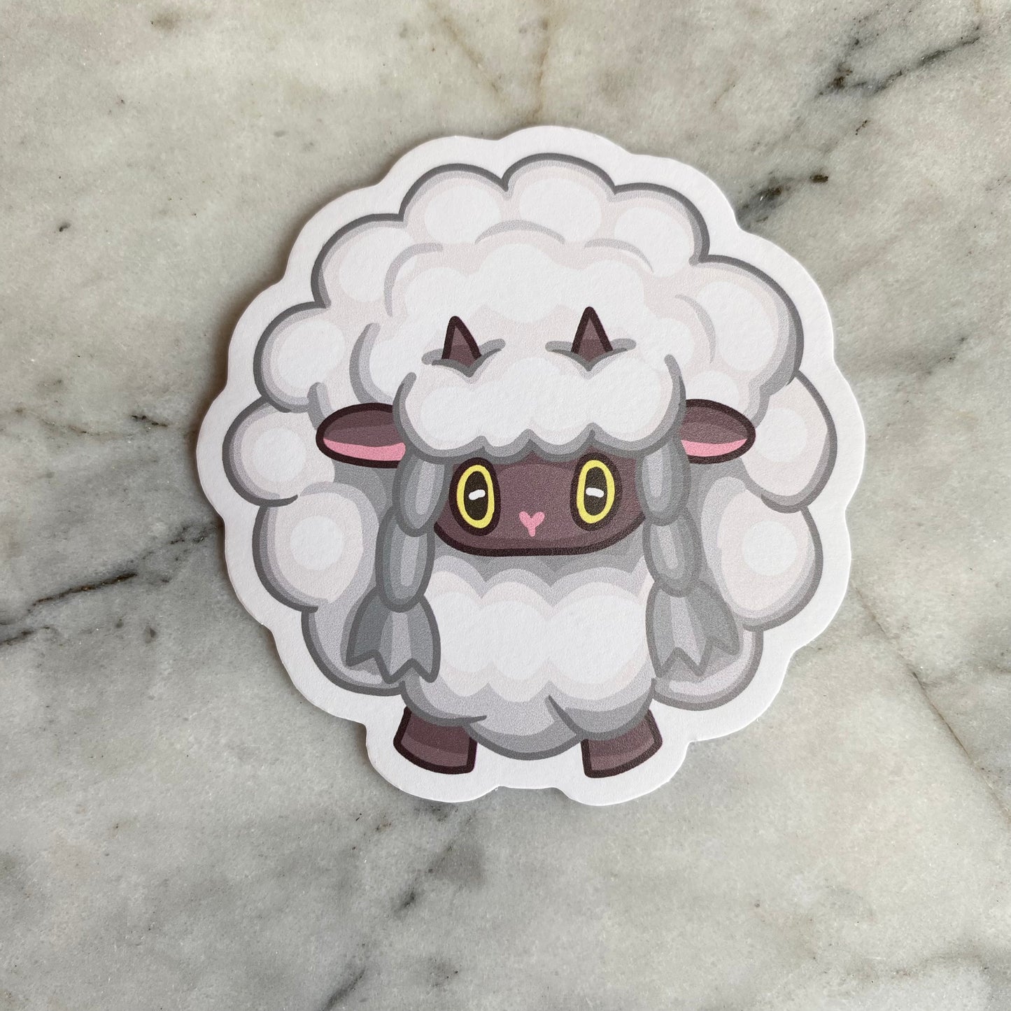 Round Sheep Vinyl Sticker