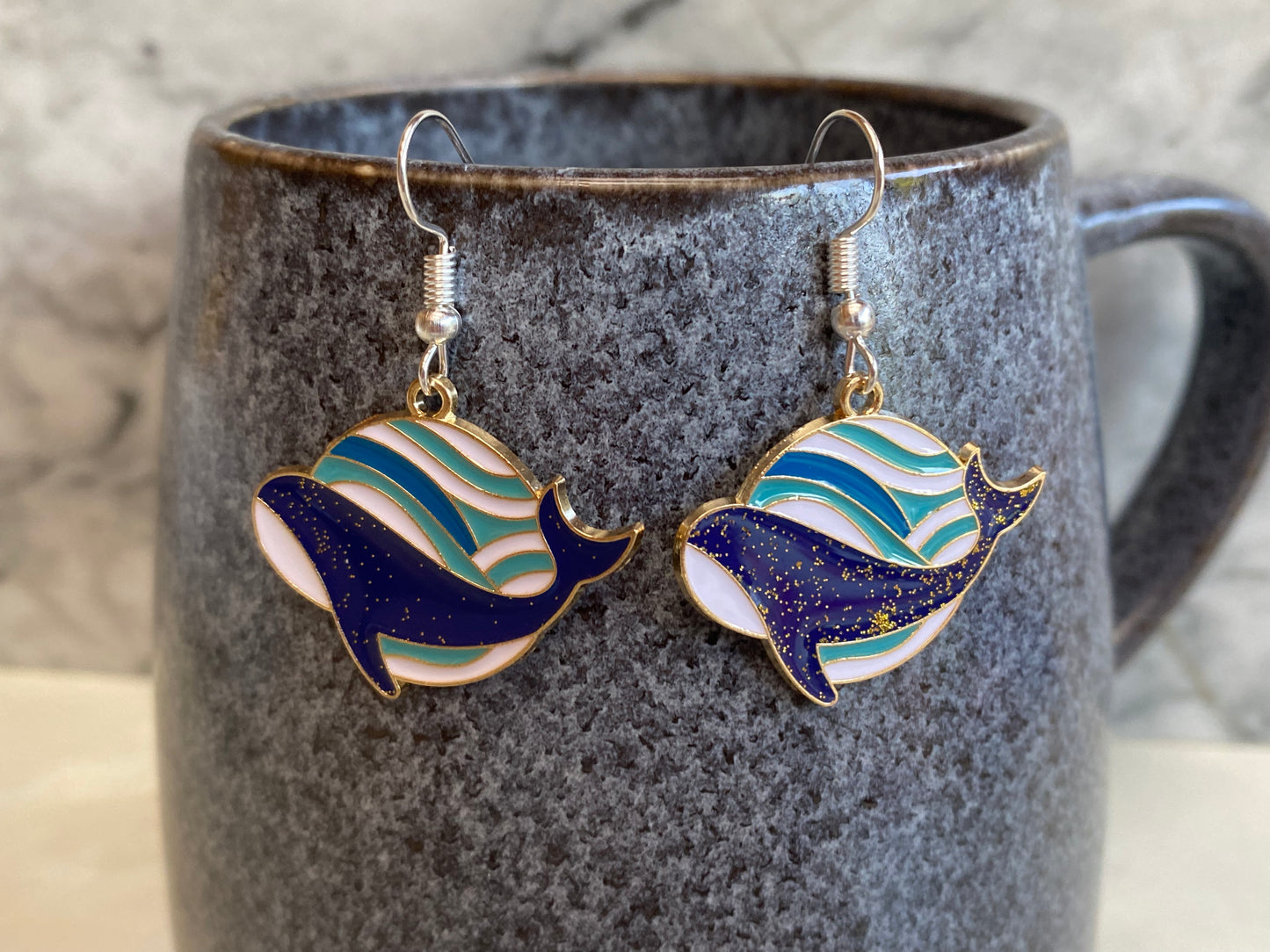 Artistic Whale Drop Earrings