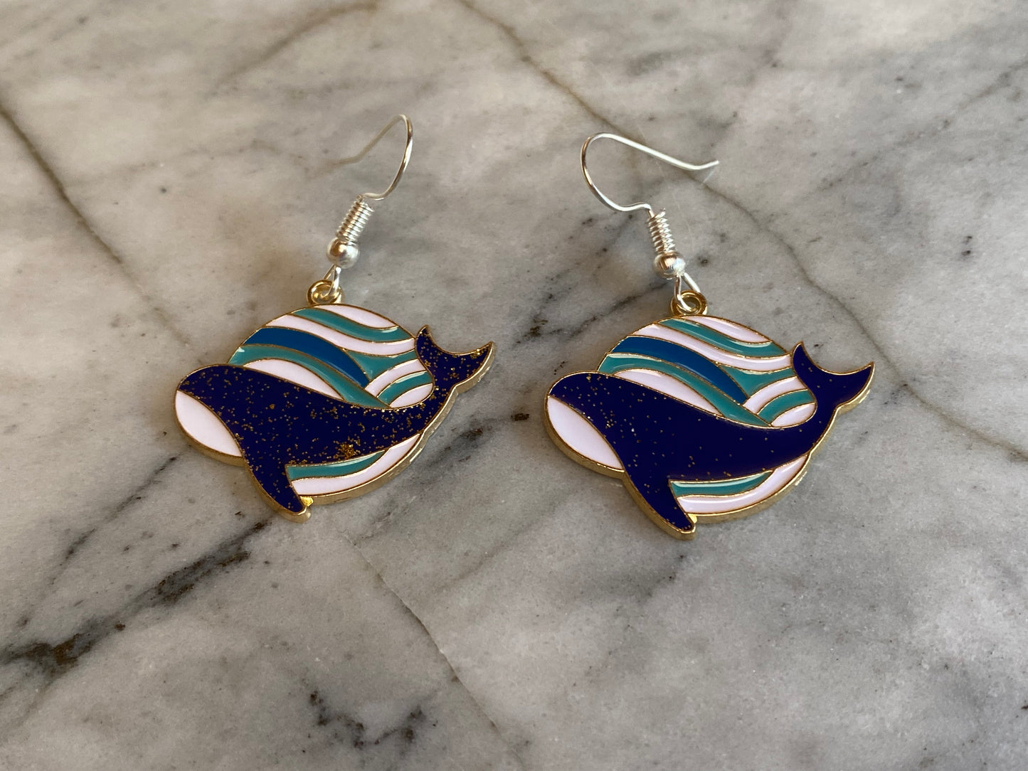 Artistic Whale Drop Earrings